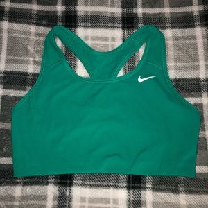 green nike sports bra size large